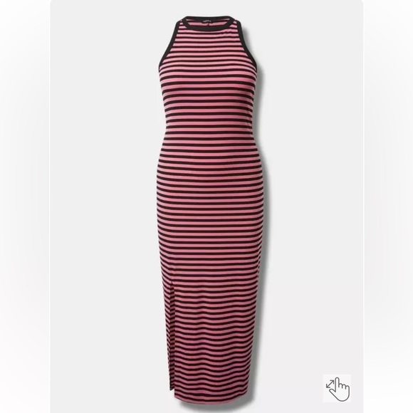 Maxi Rib Body Con Slip Dress Torrid - Picture 1 of 7